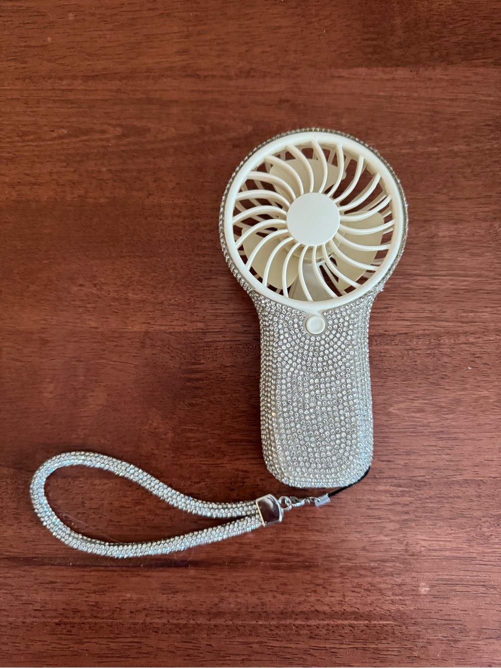 Handheld Battery Operated Rhinestone Mini Fan | Bridal & Bachelorette